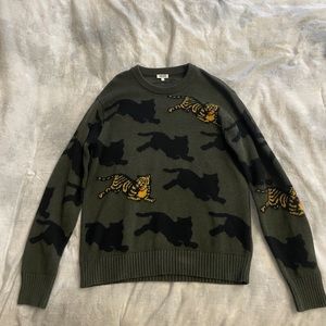 Green Kenzo Tiger Sweater Size: Small  Used